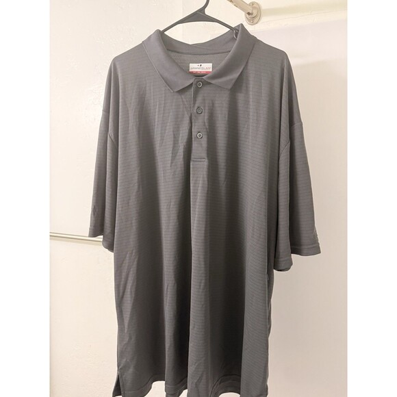 Grand Slam Other - Grand Slam Performance Gray Short Sleeve Polo Shirt 3XLT Big & Tall Collared